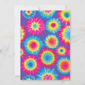 タイダイ・ピース 2歳の誕生日パーティー招待状 招待状 (裏面)