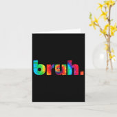 タイダイ ブラフ ブロ デュード あいさつ スラング 面白い ミーム サ カード (黄色い花)