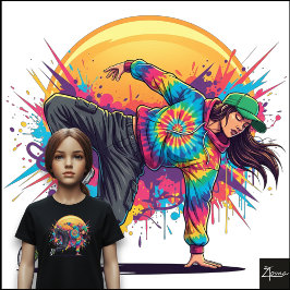 タイダイ・ブレイクダンス・ペイントスプラッター・アーバンアート トライブレンドTシャツ