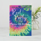 タイダイ プールパーティー 誕生日 ご招待 招待状 (スタンド正面)