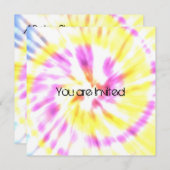 タイダイ ベビーシャワー 招待状 (正面/裏面)