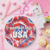 タイダイ ペーパープレート (パーティー)