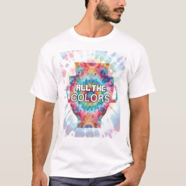 タイダイ・レトロ・トロフィーデザイン Tシャツ
