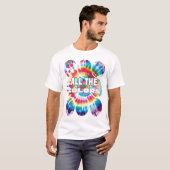タイダイ・レトロ・ファンキー・カラー Tシャツ (正面フル)