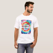 タイダイ・レトロ・レインボーカラー Tシャツ (正面フル)