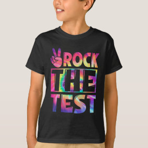 タイダイ ロック ザ テスト ハッピー テスト デー 教師LO Tシャツ