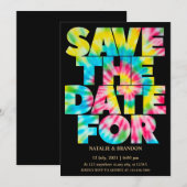 タイダイ 保存日 招待状 (正面/裏面)