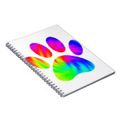 タイダイ 犬の足跡 グラフィック ノートブック (右側)