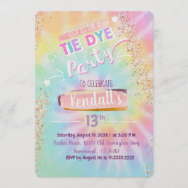 タイダイ 誕生日パーティー 招待状