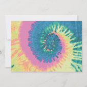 タイダイ 誕生日 楽しくて汚れる 女の子の写真 招待状 (裏面)