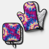 タイダイ 鍋つかみ&鍋敷きセット (正面/裏面)