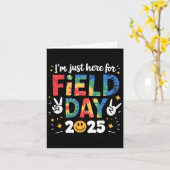 タイダイ 2025フィールドデイのための平和サインTシャツ カード (黄色い花)