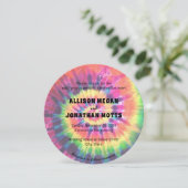 タイダイ 60年代 70年代 レトロ 結婚式招待状 招待状 (スタンド正面)