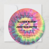 タイダイ 60年代 70年代 レトロ 結婚式招待状 招待状 (正面)