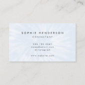 タイダイ | Pastel Blue モダン Boho Hippie 名刺 (裏面)