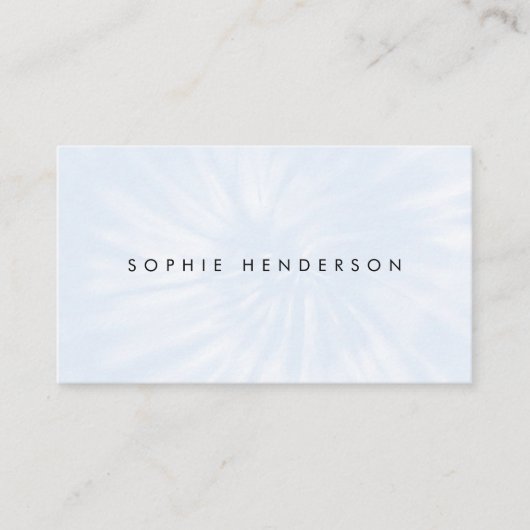 タイダイ | Pastel Blue モダン Boho Hippie 名刺 (正面)