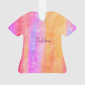 タイダイTシャツのパーソナライズオーナメント オーナメント (裏面)