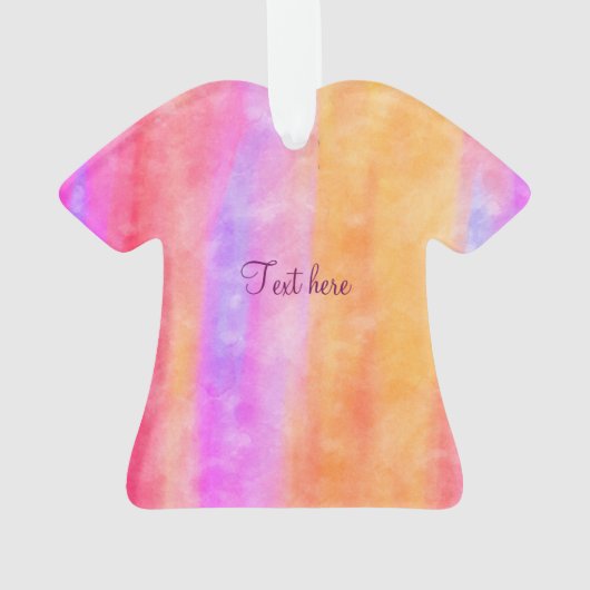 タイダイTシャツのパーソナライズオーナメント オーナメント (裏面)