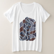 タイダルエコー - 抽象的なアースカラーのアートTシャツ | KRAAL