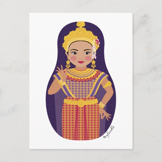 タイダンサーマトリヨスカハガキ ポストカード (正面)