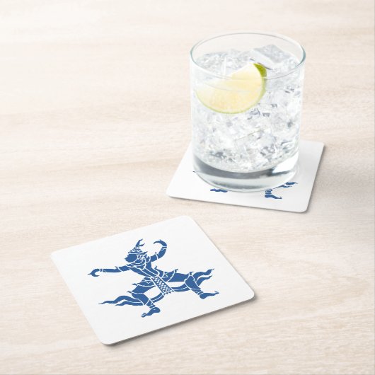 タイダンサー⚠タイのサイン⚠ スクエアペーパーコースター (インサイチュ)