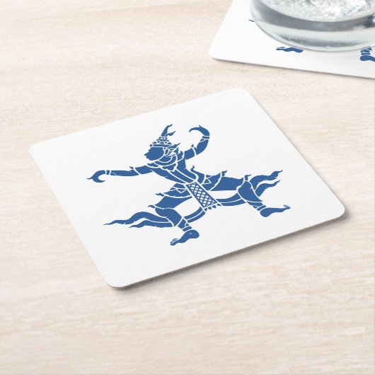 タイダンサー⚠タイのサイン⚠ スクエアペーパーコースター (アングル)