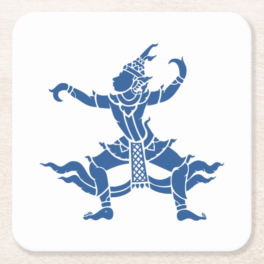 タイダンサー⚠タイのサイン⚠ スクエアペーパーコースター (正面)