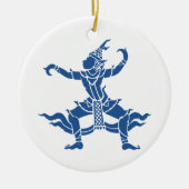 タイダンサー⚠タイのサイン⚠ セラミックオーナメント (正面)