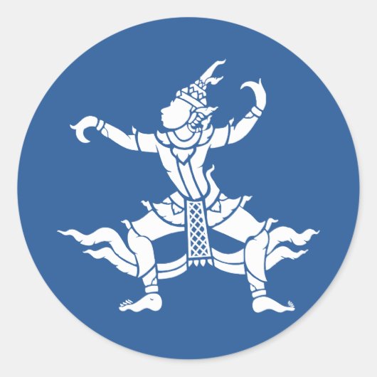 タイダンサー⚠タイのサイン⚠ ラウンドシール (正面)