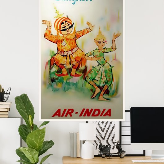 タイダンス |タイヴィンテージ旅行 ポスター (ホームオフィス)