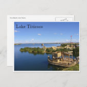 タイチカカ湖のボート ポストカード (正面/裏面)