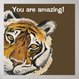 タイチタイガーアメージング顔テンプレート ポスター