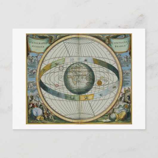 タイチョーブラヒの惑星系を示す地図 ポストカード (正面)