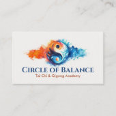 タイチーと気功 – 陰陽エネルギーバランス 名刺 (正面)