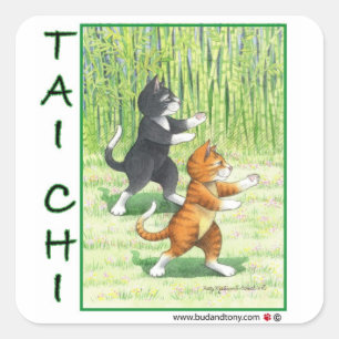 タイチーキャッツステッカーBUD & Tony スクエアシール