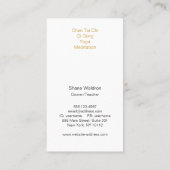 タイチー武術アーツ 名刺 (裏面)