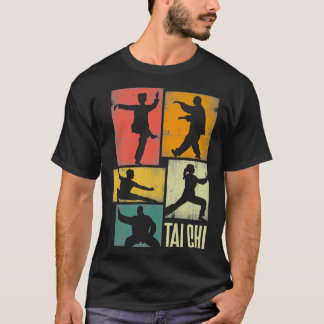 タイチー武術アートシャドーボクサーシルエット Tシャツ