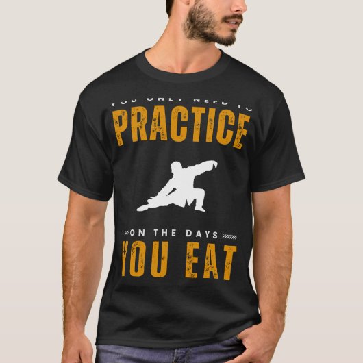 タイチー練習ティーフィンで笑いに流れ Tシャツ (正面)
