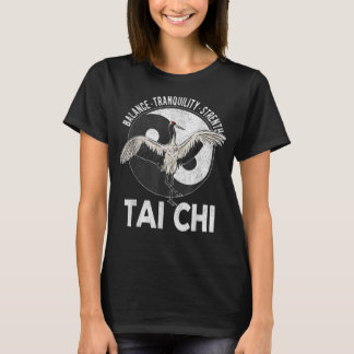 タイチー陰陽クレー中国のン武術アーツレトロ Tシャツ