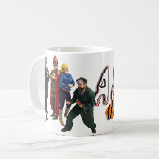 タイツおよび戦い: 灰は十分にマグを投げました! コーヒーマグカップ (正面左)