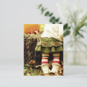 タイツストライプのとカボチャ ポストカード (スタンド正面)