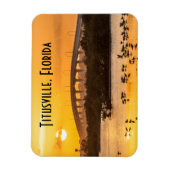 タイツビル・フロリダ橋サンセット旅行写真 マグネット (縦)