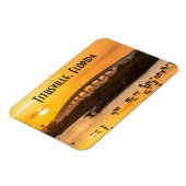 タイツビル・フロリダ橋サンセット旅行写真 マグネット (左側)