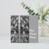 タイディナーテーマパーティー招待状シルバー 招待状 (スタンド正面)