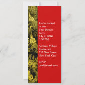 タイディナーテーマパーティー招待状金ゴールド 招待状 (裏面)