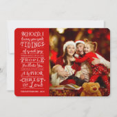タイディングズオ素晴らしブジョイクリスマス恵みフォトカード シーズンカード (正面)