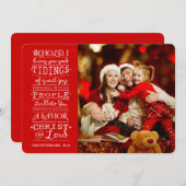 タイディングズオ素晴らしブジョイクリスマス恵みフォトカード シーズンカード (正面/裏面)
