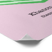 タイデザート/スナックカノムチャンパステルピンク ポスター (角)