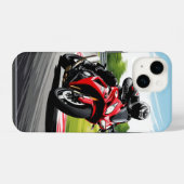 タイトターンに傾くバイク乗り iPhoneケース (裏面横)