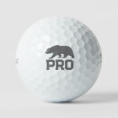 タイトリストPro V1ゴルフボカスタムール付きクマ ゴルフボール (正面)